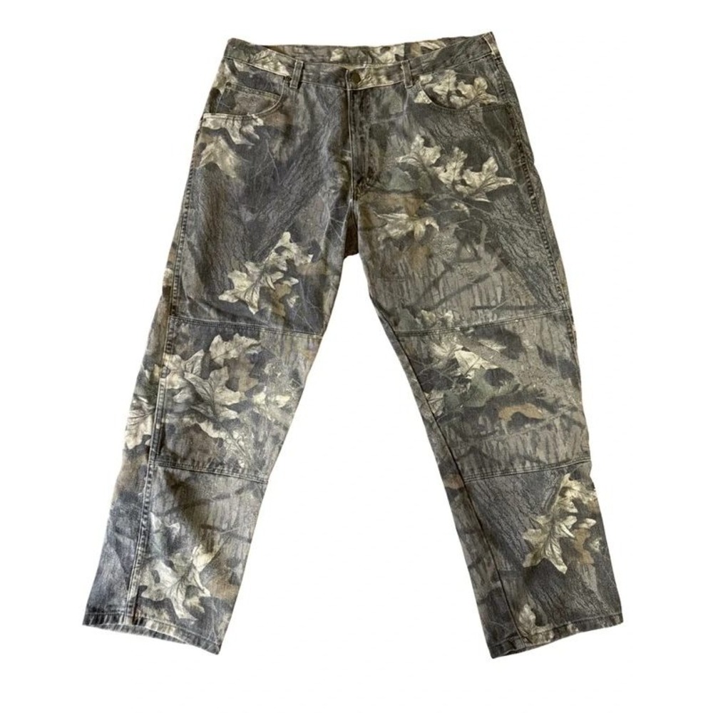 Vintage Wrangler Authentic Jeans Double Knee Camo Work Pants - Sz 38x30